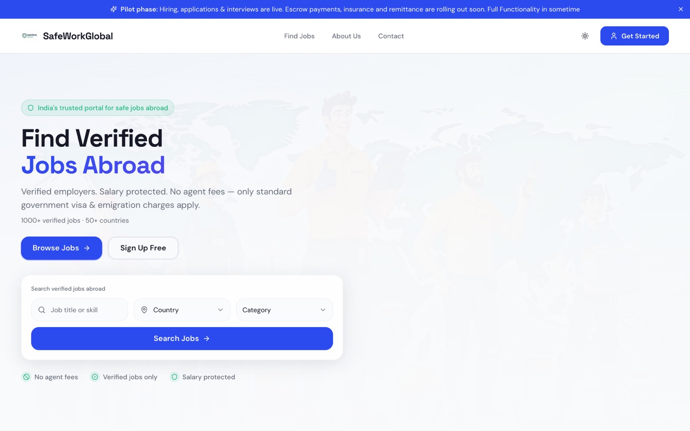 Screenshot of SafeWork Global